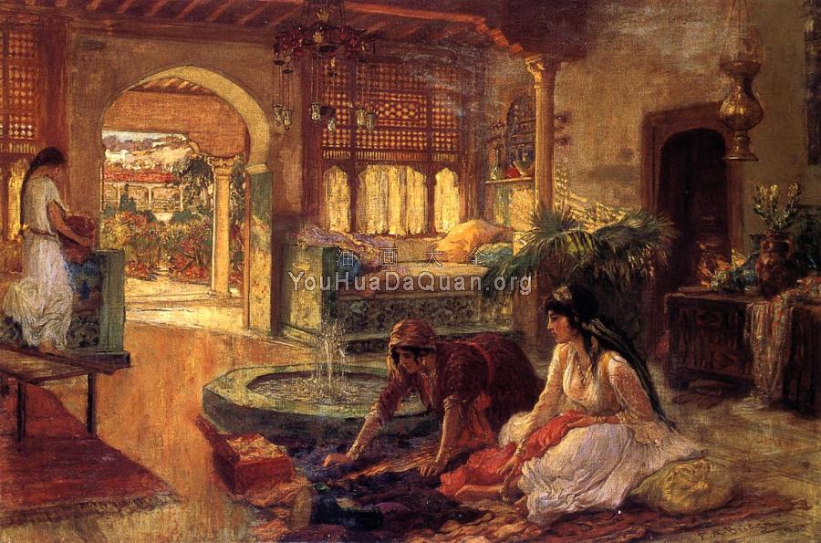 Orientalist Interior - 费德里科·亚瑟·布里奇曼